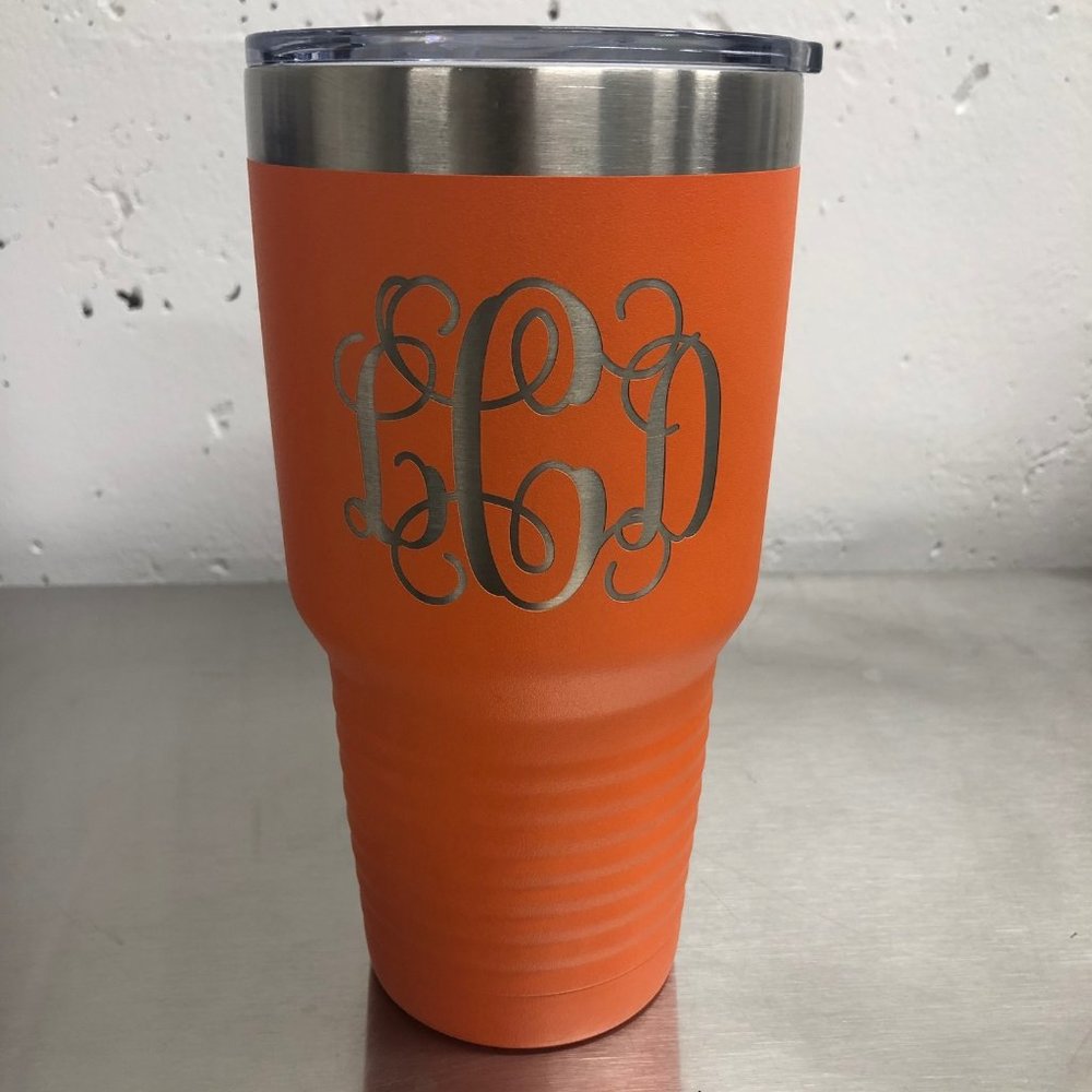 SCRIPT MONOGRAM TUMBLER